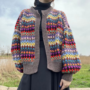 Crochet Cardigan, Crochet Colorful Cardigan, Handmade Cardigan, Crochet Sweater, Crochet Colorful Sweater, Handmade Sweater