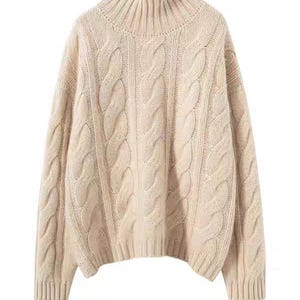 Cashmere wool pullover top, Knitted minimal scandi woolen sweater, Merino yarns women knitwear