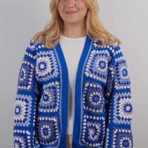 Blues Granny | Blues - Handmade Crochet Cardigan in Organic Cotton | Ana Chic | CARDIGANS, Best Sellers | Organic Cotton | 100% Handmade